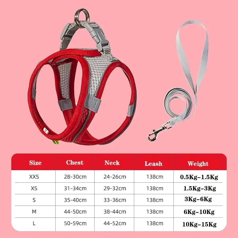Soft mesh dog chest strap,