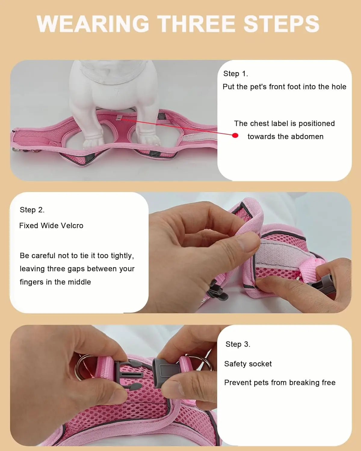 Soft mesh dog chest strap,