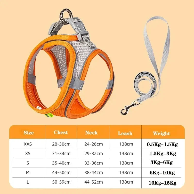 Soft mesh dog chest strap,