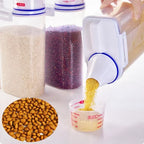 Dog Cat Food Pail Plastic Storage Tank1.5kg/2kg