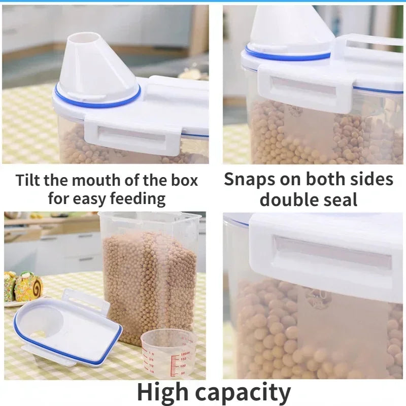 Dog Cat Food Pail Plastic Storage Tank1.5kg/2kg