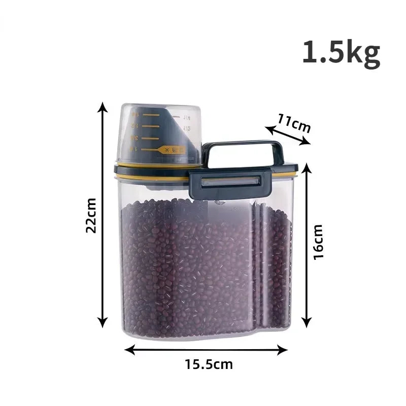 Dog Cat Food Pail Plastic Storage Tank1.5kg/2kg