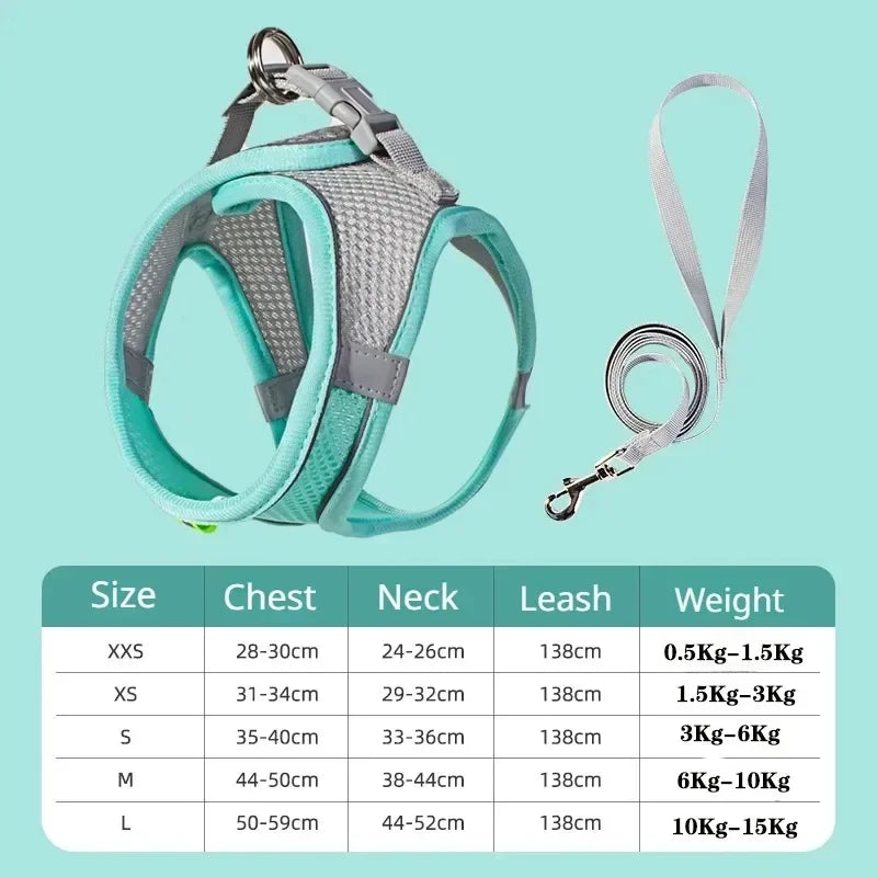 Soft mesh dog chest strap,