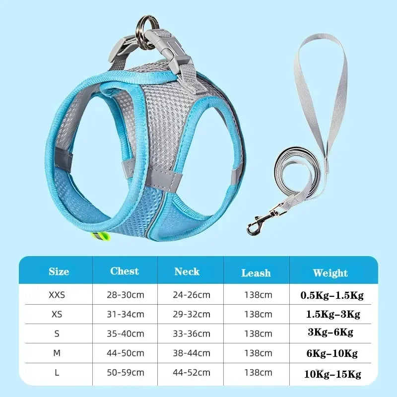 Soft mesh dog chest strap,