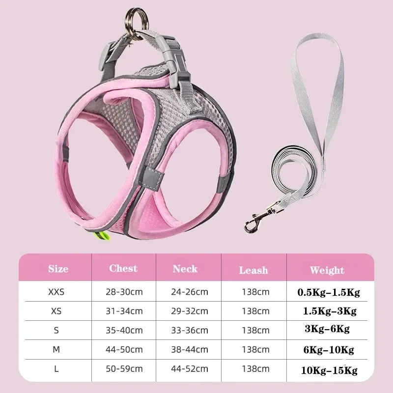 Soft mesh dog chest strap,