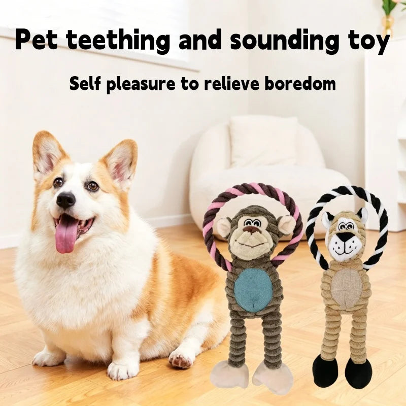 Plush Bone Dog Squeaky