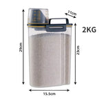 Dog Cat Food Pail Plastic Storage Tank1.5kg/2kg