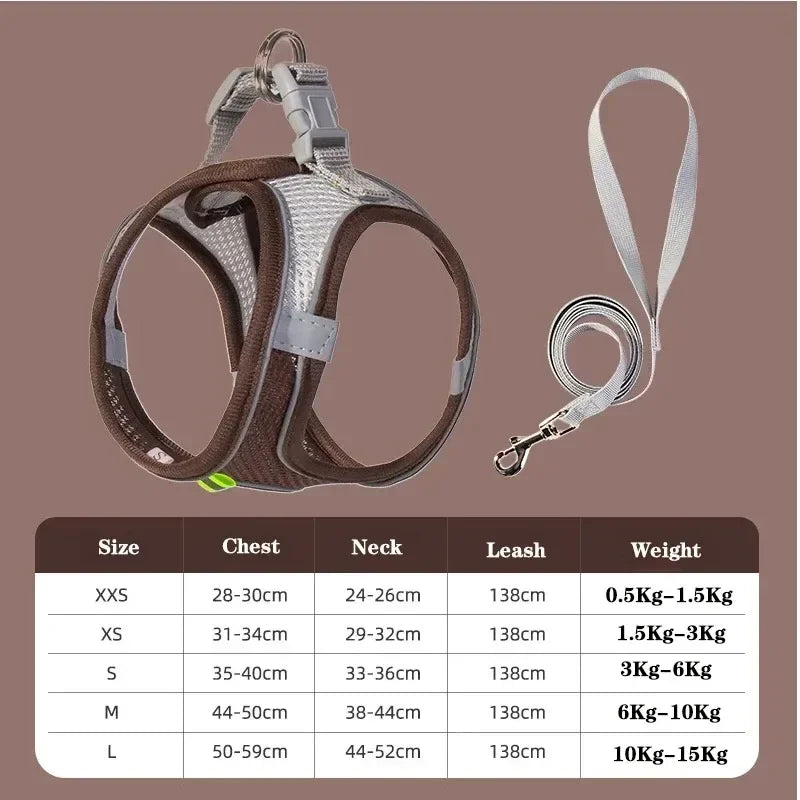 Soft mesh dog chest strap,